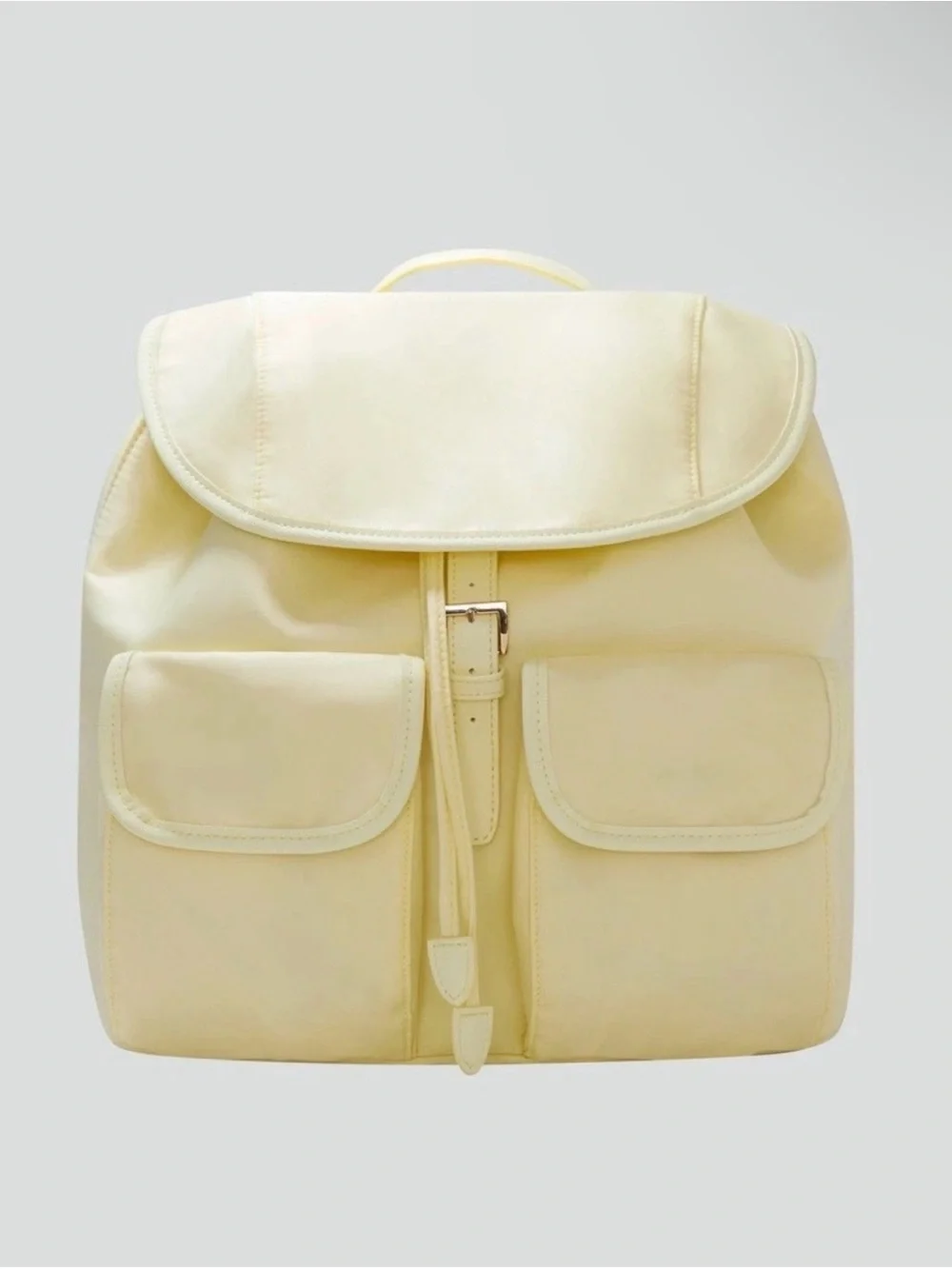 Year of Ours Backpack with Front Pockets- Baby Yellow . Rose Gold Hardware NWT